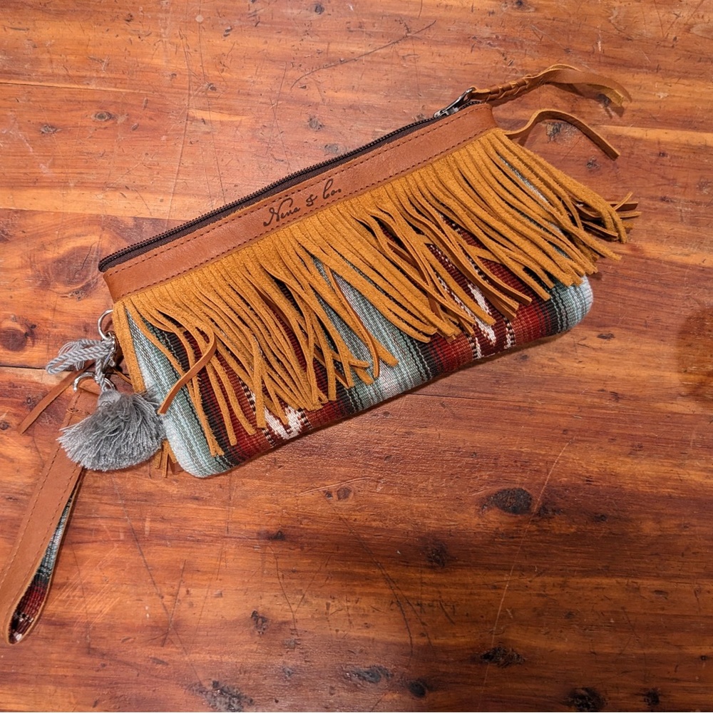 New authentic Nena & Co. Fringe Wristlet/Clutch